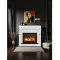 Камин электрический декоративный с обогревом напольный Fires Merlin Линдос 24 c очагом, имитация звука и пламени