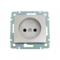 Legrand Valena розетка без заземления без шторок 16А 250В винтовые зажимы алюминий 694341