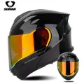 Шлем SOMAN SM965, мотоциклетный, с двойными линзами