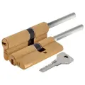 Цилиндровый механизм со штоком Cisa ASIX OE307-81.00 (65 мм/30+10+25Ш), Латунь