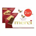 Шоколад Merci темный, марципан 112г 2шт