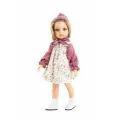 Кукла Paola Reina Карла в чепчике и платье с розовыми рукавами, 32 см 04690 виниловая