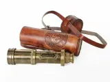 Подзорная Труба Nautical, в кожаном чехле, латунь, натуральная кожа, стекло, 530 гр
