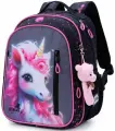 Рюкзак школьный для девочки 17 л для 1-4 класса с анатомической спинкой SkyName (СкайНейм), с мишкой