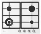 Газовая варочная панель Candy CHG6BF4WPXWRU 59 см, 4 конфорки эмаль электроподжиг газконтроль, белый