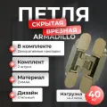Комплект 2 шт. - Петля Armadillo (Армадилло) скрытой установки U3D3000. VPG AB бронза TECH