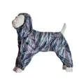 Комплект: Теплый комбинезон+Снуд (шапка) для американского стаффордширского терьера кобеля, на флисе, повышенной прочности, цвет синий камуфляж