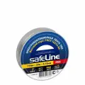 Изолента ПВХ 19мм х 20м серо- стальная Safeline, 5шт