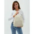 Рюкзак городской PouchMan, женский, натуральная кожа, 12 л, 30х34х12 см, бежевый