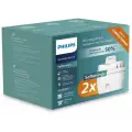 Сменные картриджи для очистки жесткой воды Philips AWP230P2, 2шт, для фильтр-кувшинов Брита и Филипс, смягчение воды, удаляет хлор, известковый налет, тяжелые металлы, не содержит BPA