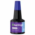 Краска штемпельная Berlingo, 30мл, водная основа, синяя (KKp_30002), 12шт.