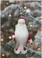 Новогодняя игрушка на елку Потешный Промысел. Елочная игрушка. Фарфоровая кукла-подвеска Дед Мороз. Сувенир ручной работы