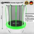 Батут детский с защитной сеткой Domsen Fitness Gravity Light 6 FT (183 см) уличный, каркасный, для дачи, для улицы