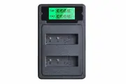 Двойное зарядное устройство USB-LCD-DMWBLH7 Micro и Type-C USB Dual charger с дисплеем