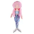 Мягкая игрушка 'Кукла Русалочка Мия' 40см, голубой топ, розовые волосы