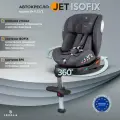 Автокресло детское Jovola Jet Isofix для новорожденных, 0-36 кг, группа 0+1+2+3, с упором в пол, серый