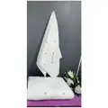 Maison Dor полотенце Love Micro белый/голубые сердечки 1 шт. 85*150