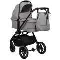 Детская универсальная коляска 3 в 1 Jovola Pepper, всесезонная, реверсивный блок, светло-серый