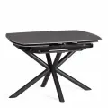 Керамический стол обеденный кухонный TetChair Winston/Винстон, раздвижной (120+30+30)x80x75 см, керамика, металл, темно-серый/чёрный