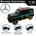 Машинка металлическая инерционная коллекционная модель 1:32 Mercedes-Benz Gelendvagen ; Мерседес Гелик полиция черный