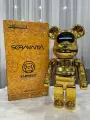Фигурка игрушка Bearbrick x BAPE x Hajime Sorayama Baby Milo 400% 28см, золото