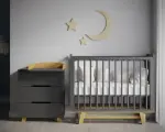 Кроватка детская Incanto Anniken цвет графит/бук, маятник продольный