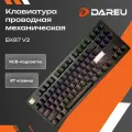 Клавиатура проводная игровая для компьютера Dareu EK87 V2, механическая с подсветкой / Клавиатура компьютерная черная