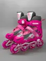 Роликовые коньки раздвижные, розовые, размер M (35-38)