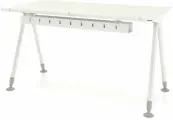 Компьютерный стол, Письменный стол Тандем (Тип 3) с пропусками для проводов и кабель-каналом 100x70x75 белый/белый