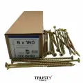 Конструкционные саморезы TCC 6х160 потайные (100 шт) Trusty TCC06160