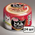 Inaba Ciao Toromi влажный корм для кошек, куриное филе, тунец магуро, сурими (24шт в уп) 80 гр
