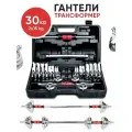 FitnessLive Гантели разборные спорт фитнес инвентарь кейс набор 30 кг
