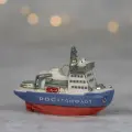Ёлочная игрушка /сувенир/морская техника Ледокол Арктика/Фарфор