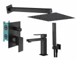 Комплект смесителей для душа Plumberia Selection KITTG18NO53, Черный матовый