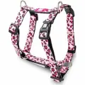 Шлейка Н-образная для собак, M, Розовый леопард, MAX&MOLLY