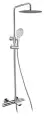 Душевая система с термостатом KAISER Nove 06182, душевой комплект со смесителем и тропическим душем, с изливом латунь, хром