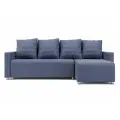 Угловой диван Каир MebelVia Синий, Рогожка, Массив, еврокнижка, универсальный угол