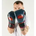 Перчатки боксерские LEADERS SUPER Series CUSTOM GR/BK/RD (14 oz)