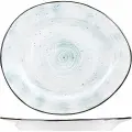 Тарелка мелкая Пастораль, фарфор, , H-3, L-30, B-26см, зелен.