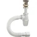 Сифон для умывальника бутылочный 1 1/4x40 с гофрой 40х40/50 слив клапан клик-клак Орио А-3203