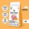Корм сухой BOWL WOW супер премиум с индейкой, курицей и тыквой для кошек с чувствительным пищеварением полнорационный, натуральный, сбалансированный для профилактики мкб, 4 кг