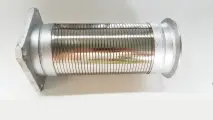Гофра глушителя FAW L320 D115 (прямая под 1 хомут; 1 фланец под 4 болта)