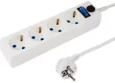 Сетевой фильтр PROconnect STANDARD 4 гнезда, 3 м, 3х0,75 мм, с/з + автовыкл, белый