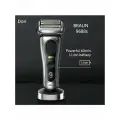 Braun Электробритва Германия Braun Series S9 Pro+ 9688S, моющаяся электробритва 3 лезвия черная с защитным колпачком с подставкой мужские, белый, черно-серый