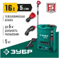 ЗУБР 12 В 400х230х510 мм, 16 л бак, опрыскиватель аккумуляторный ОПС-16 Мастер