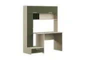 Стол письменный Лайт 03.243Н цвет сатин/дымчатый зелёный, ШхГхВ 150,2х57,3х179,9 см, НЕ универсальная сборка моби