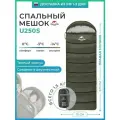 Спальный мешок Naturehike u250s / до -14C, вес 1.5 кг, зеленый, молния справа / превращается в двухместный спальник