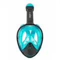 Полнолицевая маска для подводного плавания с трубкой SARGAN PLANETA OCEAN размер S-M черный/бирюзовый
