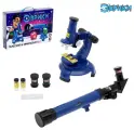 Набор учёного «Телескоп+Микроскоп», 3-х кратное увеличение, световые эффекты, работает от батареек