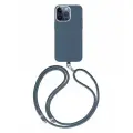 Uniq для iPhone 15 Pro чехол COEHL MUSE Leatherette with Strap Sapphire Blue (MagSafe)